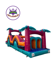 40 FT Pink Palm Racer Obstacle Course (Dry or Wet)