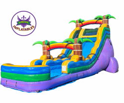 18 FT Multi Color Tropical Waterslide