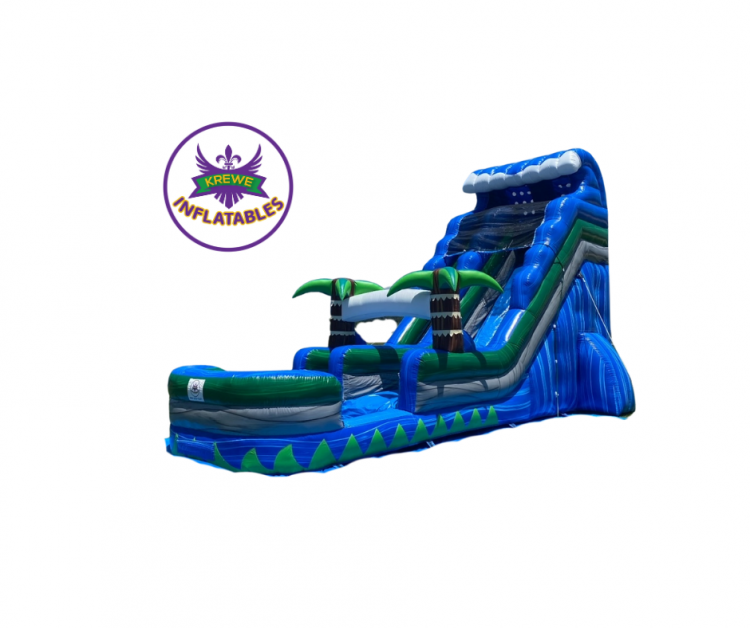 20 FT Blue Tropical Waterslide