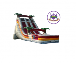 22 FT Gray/Red Dual Lane Waterslide